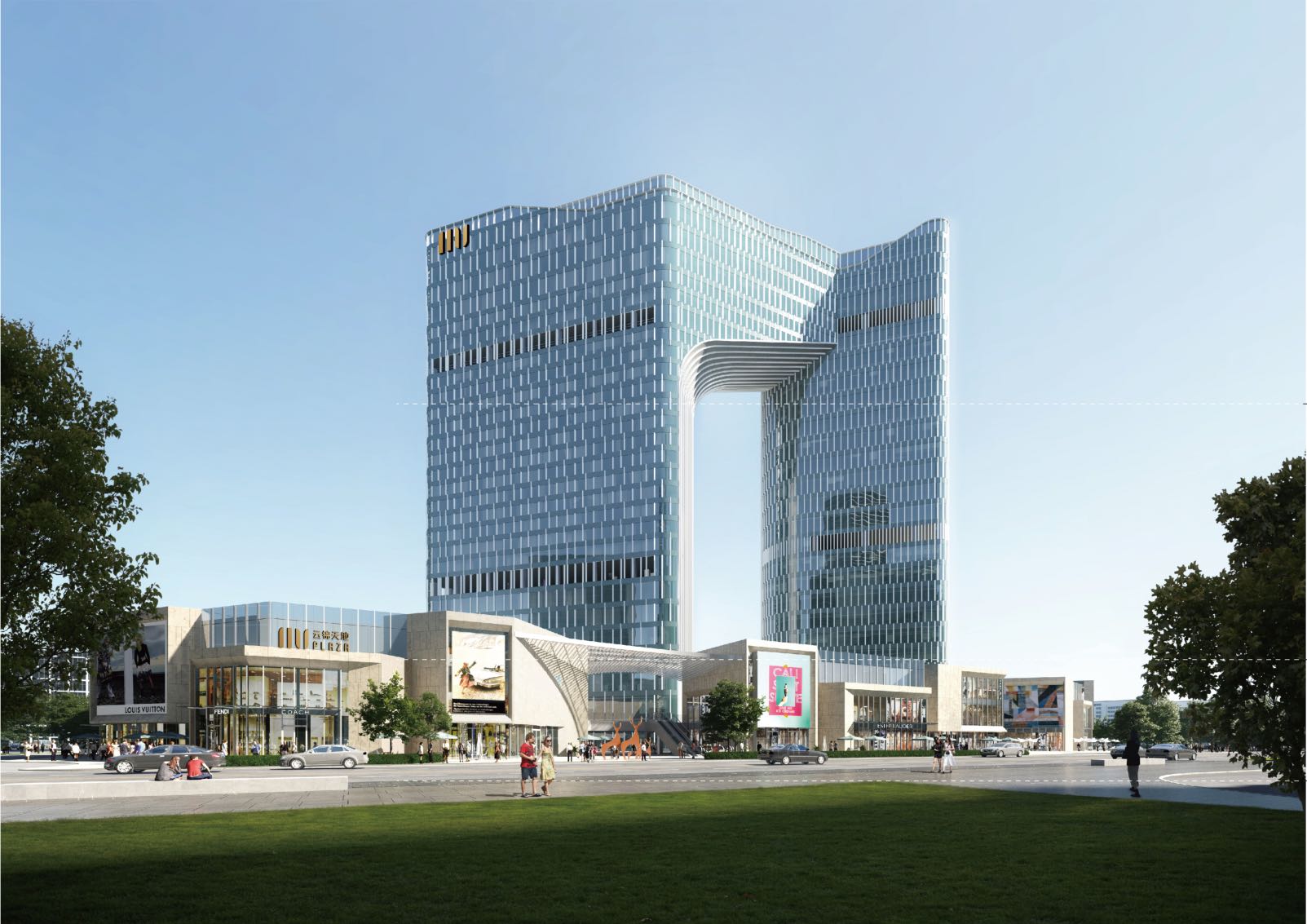 东航滨江之门外立面实景